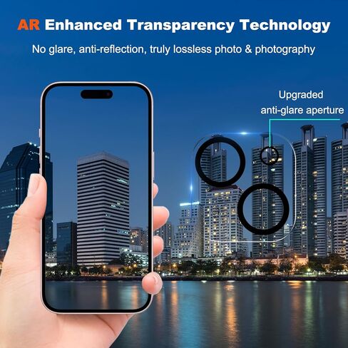 [3 Pack] iPhone 14 Pro & iPhone 14 Pro Max Camera Lens Protector Tempered Glass Lens Protector for iPhone 14 Pro Max & iPhone 14 Pro, Ultra HD, Anti Scratch, Strong Adhesion, Easy to Install, with Night Circle in Kuwait