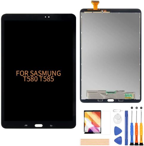 Compatible with Samsung Galaxy Tab T580 LCD Display Screen Replacement,for Samsung Galaxy Tab A 10.1 T580 T585 Display LCD Panel Repair Parts Kit,with Tempered Glass+Tools (White) in Saudi Arabia