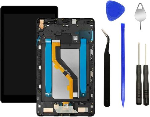 Eaglewireless Full LCD Display Touch Screen Digitizer Assembly Replacement with Frame Housing for Samsung Galaxy Tab A 8.0 Wi-Fi 2019 SM-T290 T290 T295-Black in Kuwait