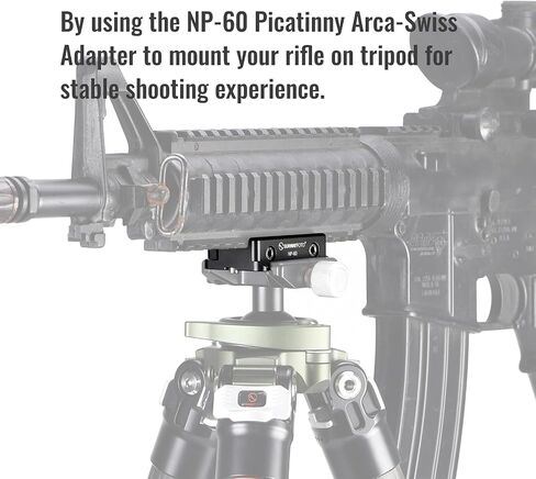 SUNWAYFOTO NP-60 Picatinny NATO Arca-Swiss Tripod Dovetail Adapter Mount Arca Compatible in Saudi Arabia