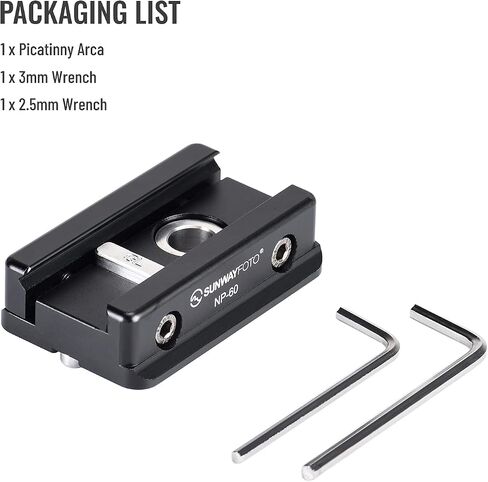 SUNWAYFOTO NP-60 Picatinny NATO Arca-Swiss Tripod Dovetail Adapter Mount Arca Compatible in Saudi Arabia