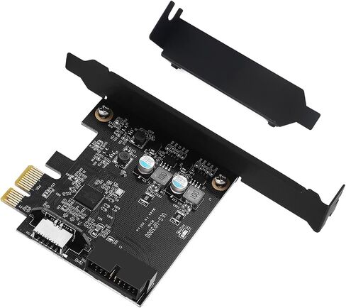 19 Pin USB3.0 + Type-E 5Gbps PCI Express Card USB محول اللوحة الأمامية لأجهزة الكمبيوتر المكتبية Windows/Mac OS/Linux (لللوحة الأمامية USB A USB C) in Kuwait