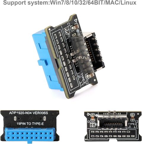 BEYIMEI USB 3.0 Front 19PIN to 3.1 Type-C Front Panel Header Type-E Adapter 20 to 19 Pin Expansion Card for Computer Mainboard in Kuwait