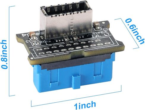 BEYIMEI USB 3.0 Front 19PIN to 3.1 Type-C Front Panel Header Type-E Adapter 20 to 19 Pin Expansion Card for Computer Mainboard in Kuwait