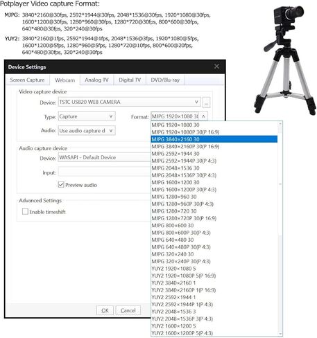 اس دي تي نوفا كاميرا 4K @30fps USB مع كاميرا ويب بعدسة متفاوتة 6-12 ملم in Kuwait