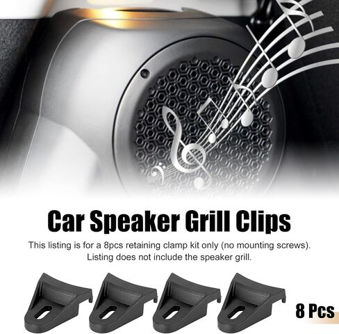 X AUTOHAUX 8pcs Black Car Subwoofer Speak Grill Clips Clamps Install Bay Fit for 4" 6" 8" 10" 12" 15" in Saudi Arabia