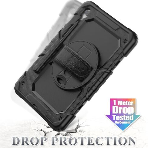 SEYMAC stock Case for Samsung Galaxy Tab S10 Lite / S10 FE / S9 FE 5G / S9 Tablet Case 10.9''/ 11'' Protective with Screen Protector, Pen Holder, 360 Rotate Stand, Hand Strap, Shoulder Strap, Black1 in Kuwait