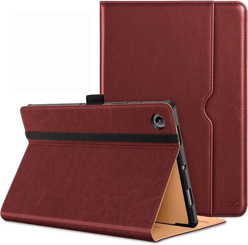 DTTO for Samsung Galaxy Tab A8 10.5 Inch Case 2022, Premium Leather Business Folio Stand Cover with Built-in Hand Strap for Galaxy Tab A8 10.5" 2022 Model [SM-X200/X205/X207], Black in Kuwait