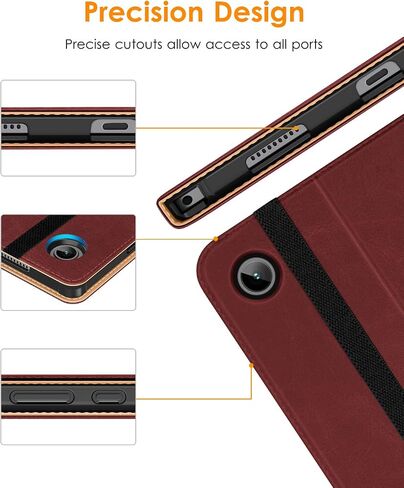 DTTO for Samsung Galaxy Tab A8 10.5 Inch Case 2022, Premium Leather Business Folio Stand Cover with Built-in Hand Strap for Galaxy Tab A8 10.5" 2022 Model [SM-X200/X205/X207], Black in Kuwait