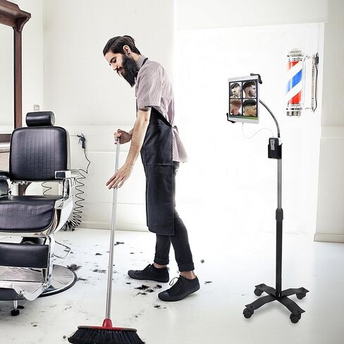 CTA Digital Medical Laptop Stand Medical Height Adjustable Mobile Rolling Floor Stand with VESA Portable Laptop Mount and 5 Locking Swivel Casters for 11.2-17.6" Laptop Computers - Silver (LT-RFL) in Kuwait