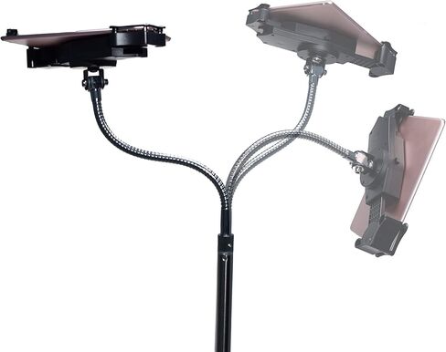 CTA Digital Medical Laptop Stand Medical Height Adjustable Mobile Rolling Floor Stand with VESA Portable Laptop Mount and 5 Locking Swivel Casters for 11.2-17.6" Laptop Computers - Silver (LT-RFL) in Kuwait