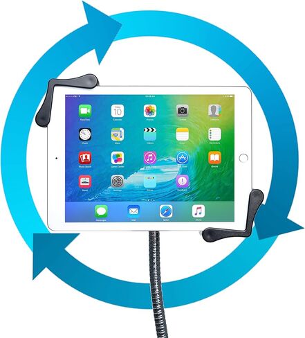 CTA Digital Medical Laptop Stand Medical Height Adjustable Mobile Rolling Floor Stand with VESA Portable Laptop Mount and 5 Locking Swivel Casters for 11.2-17.6" Laptop Computers - Silver (LT-RFL) in Kuwait