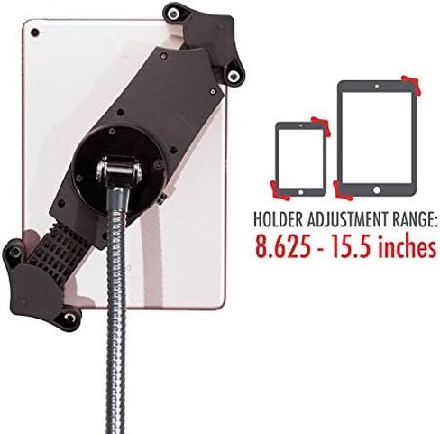 CTA Digital Medical Laptop Stand Medical Height Adjustable Mobile Rolling Floor Stand with VESA Portable Laptop Mount and 5 Locking Swivel Casters for 11.2-17.6" Laptop Computers - Silver (LT-RFL) in Kuwait