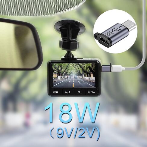 QIANRENON Mini USB Male to Micro USB Female Adapter Mini USB Plug to Micro USB2.0 Jack Charging Data Connector 480Mbps 18W 9V/2A, Al Alloy/Hook Hole, for Digital Camera MP3 Mobile Hard Drive, 2Pcs in Saudi Arabia