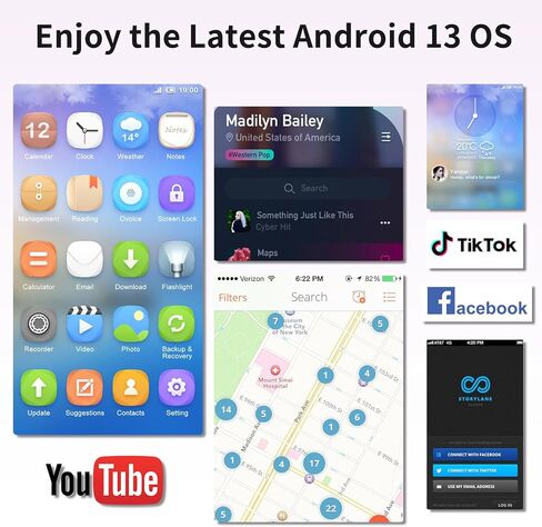 هاتف ذكي viqee S23 5G غير مقفل، Android 13 ثنائي شريحة الاتصال، هاتف خلوي 6.8 بوصة HD 3200 * 1440 عرض هاتف غير مقفل، ذاكرة وصول عشوائي 6 جيجابايت + ذاكرة تخزين داخلية 256 جيجابايت، كاميرا رئيسية 80 ميجابكسل، بطارية ضخمة 6000 مللي أمبير في الساعة (أرجواني) in Kuwait