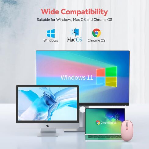 TECKNET Compact Ambidextrous Wireless Mouse for Laptop Mint Green in Kuwait