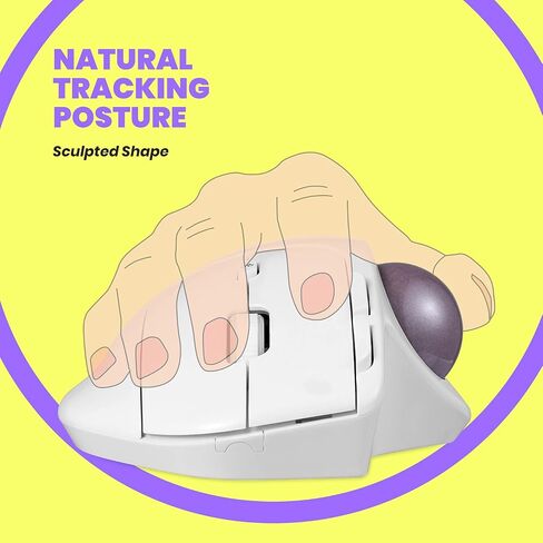 Perixx PERIMICE-520W ماوس كرة التتبع السلكي USB المريح - 2 دعم زاوية قابل للتعديل - تصميم عجلة إمالة 8 أزرار - أبيض (11766) in Kuwait