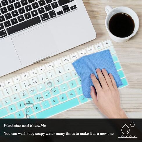 2PCS Keyboard Cover for Dell Inspiron 16 5635 5630 5620 5625 7635 7630 7620, Inspiron 14 5430 5410 5415 5418 5420 5425 14", Inspiron 13 5310 & Inspiron 14 7435 7430 7425 7420 7415, Latitude 3320 3420 in Kuwait