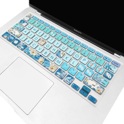 Silicone Keyboard Cover Skin for Old MacBook Air 13.3 inch (A1466/A1369) and MacBook Pro 13.3''/15''/17'' (A1278/A1425/A1502/A1286/A1297),Cute Cat in Kuwait