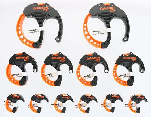 Cable Cuff PRO (12 pack: 2 x large 3 inches, 4 x medium 2 inches, 6 x small 1 inch diameter) adjustable, reusable, cable ties replace for extension cables or electronics in Saudi Arabia