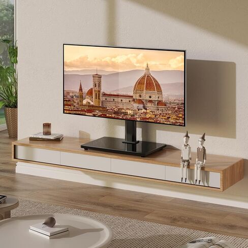 Greenstell TV Stand with LED Lights, Universal Table Top TV Stand for 27-55 inch TVs, Height Adjustable TV Base Stand, Eye Protection, Swivel, Holds up to 88 Lbs, Max VESA 350x350mm in Kuwait