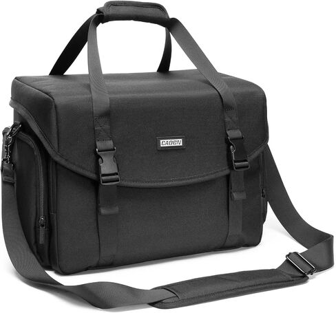 CADeN Camera Bag Case Shoulder Messenger Bag with Tripod Holder Compatible for Nikon, Canon, Sony, DSLR SLR Mirrorless Cameras Waterproof (Black, Small) in Saudi Arabia