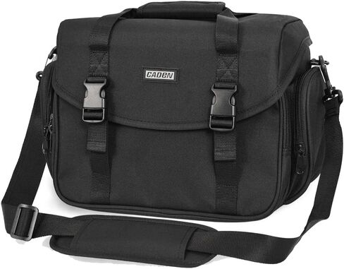 CADeN Camera Bag Case Shoulder Messenger Bag with Tripod Holder Compatible for Nikon, Canon, Sony, DSLR SLR Mirrorless Cameras Waterproof (Black, Small) in Saudi Arabia