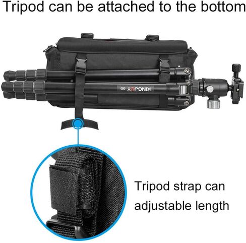 CADeN Camera Bag Case Shoulder Messenger Bag with Tripod Holder Compatible for Nikon, Canon, Sony, DSLR SLR Mirrorless Cameras Waterproof (Black, Small) in Saudi Arabia