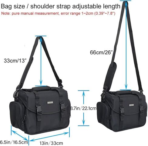 CADeN Camera Bag Case Shoulder Messenger Bag with Tripod Holder Compatible for Nikon, Canon, Sony, DSLR SLR Mirrorless Cameras Waterproof (Black, Small) in Saudi Arabia