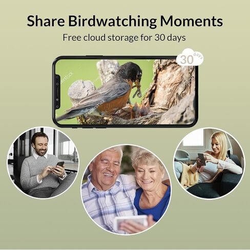 NETVUE Birdfy Lite - كاميرا تغذية الطيور الذكية، وحدة تغذية الطيور مع تطبيق للخارج، لاسلكي في الهواء الطلق، هدية عيد ميلاد للأب والأم (Camera Lite) in Saudi Arabia