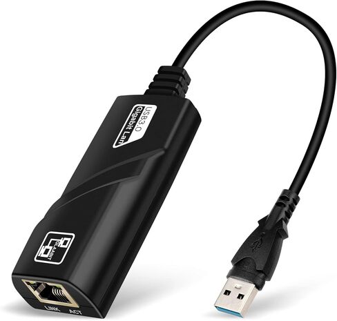 محول USB ايثرنت من هانورد USB 3.0 الى 10/100/1000 جيجابت ايثرنت، محول شبكة LAN RJ45 لاجهزة ماك بوك والكمبيوتر المكتبي واللابتوب مع ويندوز 10/8/7، لينكس، ماك او اس in Kuwait