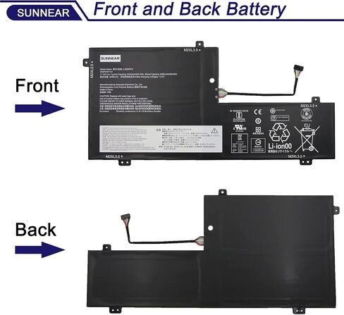 استبدال بطارية الكمبيوتر المحمول SUNNEAR L18D3PF2 لجهاز Lenovo Yoga C740-15IM C740-15IML C740-15 Series Notebook 5B10T83740 5B10W67402 L18M3PFA 5B10T83739 5B10W67258 11.52V 60.3Wh 5235mAh 3-Cell in Saudi Arabia