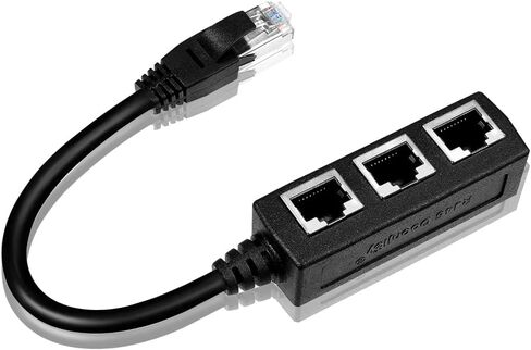 محول شبكة مقسم كابل إيثرنت RJ45، محول كابل مقسم إيثرنت 1 إلى 3 مناسب لـ Super Cat5، Cat5e، Cat6، Cat7 LAN محول مقبس إيثرنت مقسم LAN (1to3) in Kuwait