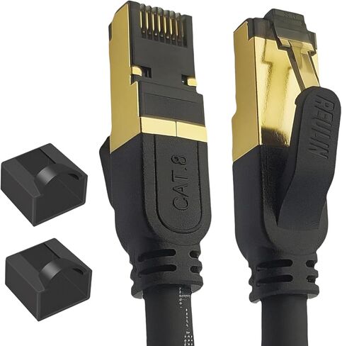 كابل إيثرنت Reulin التوصيل والتشغيل، كابل Cat8 LAN، TP، 40G-2 جيجا هرتز RJ45 كابل الشبكة لربط محور جهاز التوجيه المودم مع التلفزيون الذكي، موزع إيثرنت، مفتاح جيجابت، الألعاب، للمنزل والمكتب (19.6 قدم) in Kuwait