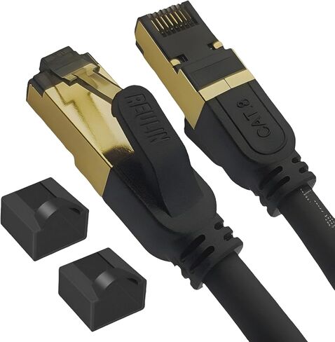 كابل إيثرنت Reulin التوصيل والتشغيل، كابل Cat8 LAN، TP، 40G-2 جيجا هرتز RJ45 كابل الشبكة لربط محور جهاز التوجيه المودم مع التلفزيون الذكي، موزع إيثرنت، مفتاح جيجابت، الألعاب، للمنزل والمكتب (19.6 قدم) in Kuwait