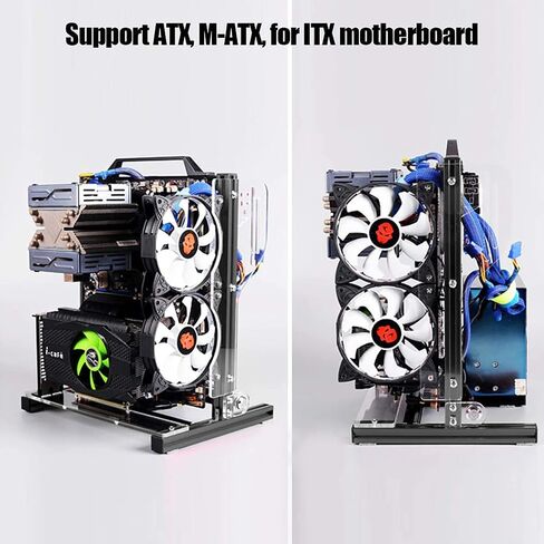 حامل للوحة الأم للكمبيوتر DIY، مجموعة هيكل اللوحة الأم، شخصية إبداعية ATX/M-ATX/ITX دعامة هيكل إطار الهواء الطلق، رفع تردد التشغيل الرأسي in Kuwait