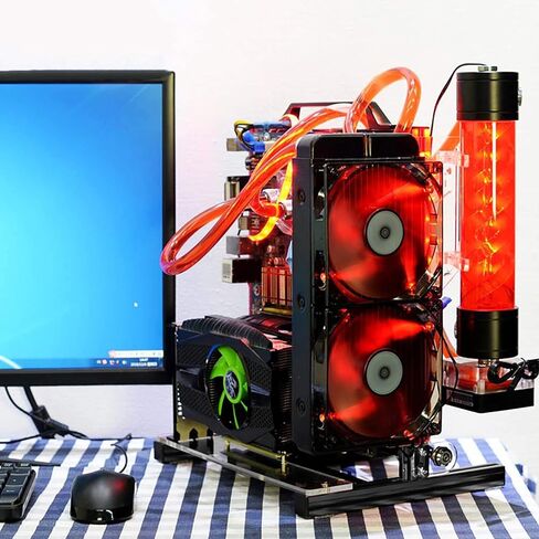 حامل للوحة الأم للكمبيوتر DIY، مجموعة هيكل اللوحة الأم، شخصية إبداعية ATX/M-ATX/ITX دعامة هيكل إطار الهواء الطلق، رفع تردد التشغيل الرأسي in Kuwait
