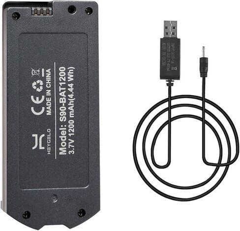 بطارية احتياطية أصلية من Heygelo لطائرة S90 بدون طيار مع كاميرا، بطارية معيارية قابلة لإعادة الشحن مع كابل شحن USB بمنفذ جاك in Kuwait