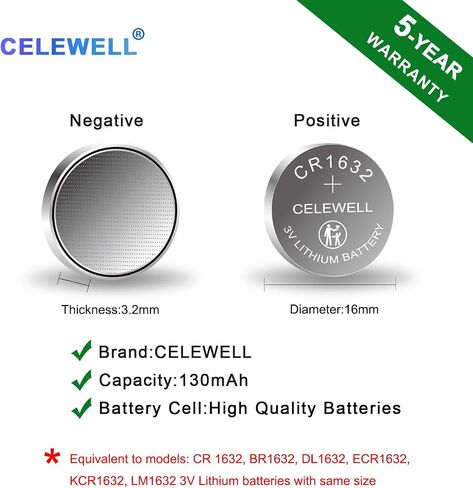 CR2032 3V Lithium Battery (10-Pack)【5-Year Warranty】 in Saudi Arabia