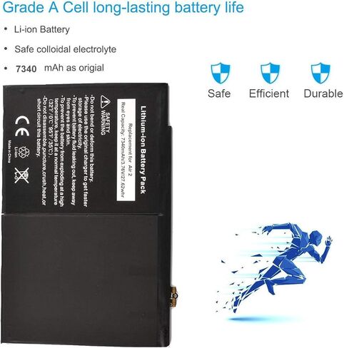 طقم استبدال بطارية HDCKU لجهاز iPad Air 2 A1566، A1567 مع مجموعة كاملة من أدوات الإصلاح. in Kuwait