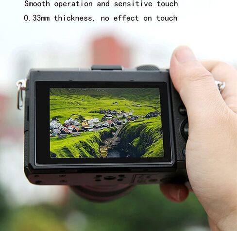 UGpine [2+2 Packs EOS R Screen Protector LCD Rear Screen Protector and Top Screen Protector Compatible for Canon EOS R Tempered Glass with Hot Shoe in Saudi Arabia