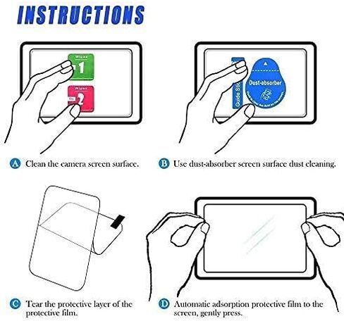 UGpine [2+2 Packs EOS R Screen Protector LCD Rear Screen Protector and Top Screen Protector Compatible for Canon EOS R Tempered Glass with Hot Shoe in Saudi Arabia
