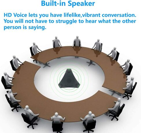 iTOPVIS Conference Speaker and Microphone, 360° Omnidirectional Speakerphone Intelligent DSP Noise Reduction for Video Meeting/Business Conference, USB Plug & Play Compatible with Windows/Mac OS X in Kuwait