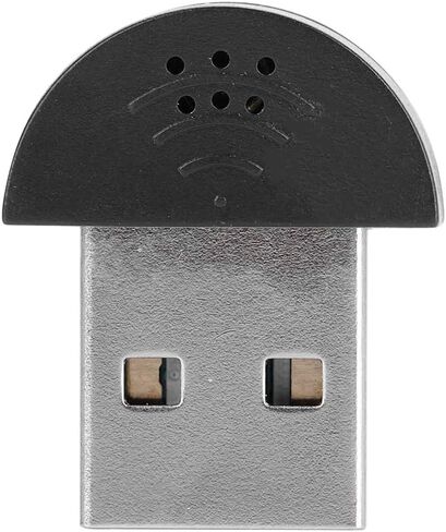 Ciglow USB 2.0 Mini Microphone, Portable USB Mini Studio Speech Microphone Recording Audio MIC Adapter for Laptop, Desktop.(Black) in Kuwait