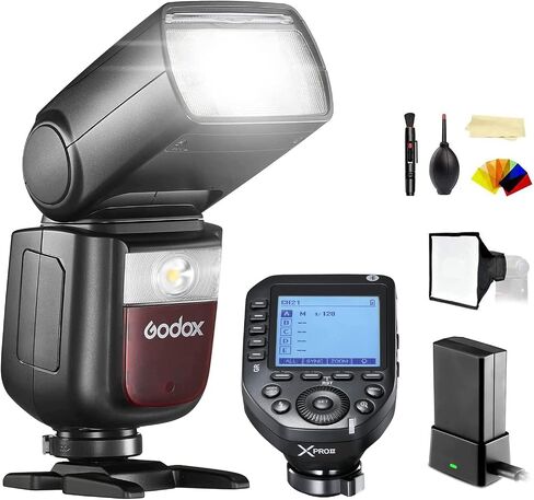 فلاش الكاميرا Godox V860III-S Speedlite، 1/8000s HSS TTL 2.4G GN60 5300K ضوء النمذجة مع بطارية ليثيوم أيون متوافقة مع كاميرات Sony DSLR وجهاز إرسال فلاش لاسلكي Godox XProII-S in Saudi Arabia