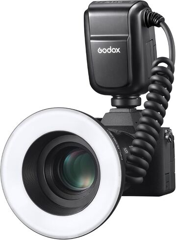 Godox MF-R76N Macro Ring Flash for Nikon, 76Ws TTL HSS 2.4G Wireless Dual-Flash Tubes Ring Flash Light, Adapter Rings, 7.2V/3000mAh Li-ion Battery, for Nikon Cameras D5600 D3500 Z6 Z7II etc in Saudi Arabia