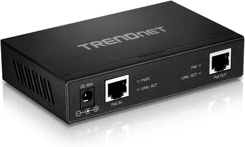 TRENDnet Gigabit PoE+ Extender, TPE-E100 | Repeater, Amplifier, NDAA Compliant, Extends 100m up to 200m (656 ft), Supports (15.4W), (30W), Daisy Chain, Wall Mount in Saudi Arabia