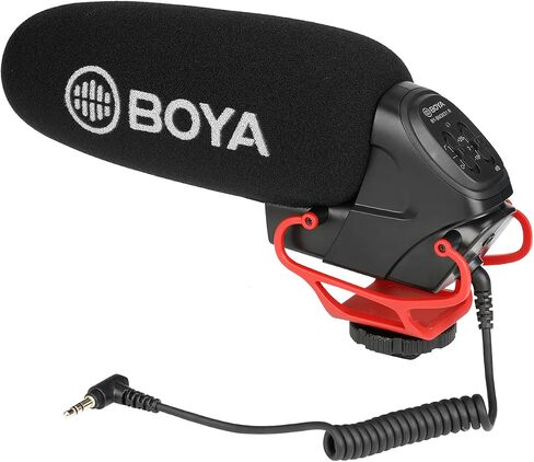 BOYA BY-BM3031R ميكروفون بندقية مع حامل للصدمات للكاميرات وكاميرات الفيديو والهواتف الذكية وميكروفونات فيديو خارجية احترافية فائقة القلب لتسجيل الفيديو والمقابلة والبث المباشر على YouTube in Saudi Arabia