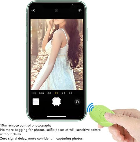 TikTok جهاز التحكم عن بعد Kindle App Page Turner، حلقة تمرير Bluetooth 4.0 TIK Tok، زر سيلفي USB قابل لإعادة الشحن لنظام iOS وAndroid (أبيض) in Kuwait