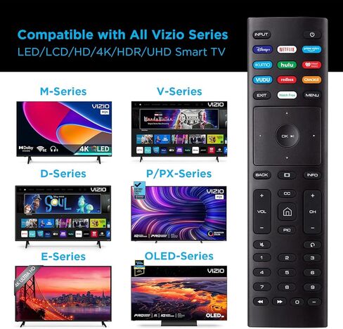 Universal Remote Control Replacement for All Vizio P-Series M-Series V-Series D-Series Smartcast Series LED LCD UHD OLED Smart TV with Shortcut Buttons Disney, Netflix, Prime Video, Hulu and More in Kuwait